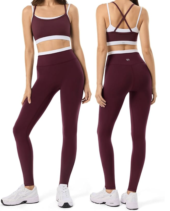 Workout strappy seamless Pilates outfit set